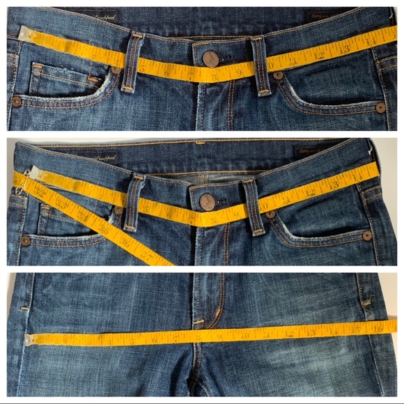 CITIZENS OF HUMANITY Kelly Low Waist Cropped Stretch Dark Wash Jeans 26 Vintage - Picture 6 of 8